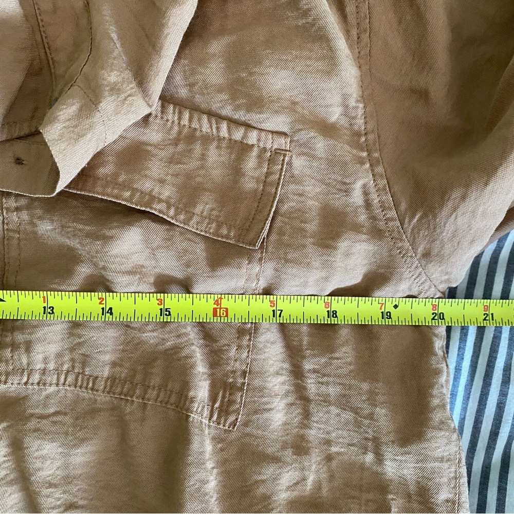 Banana republic safari Utility Button Up Shirt size S petite oversized - Picture 3 of 6